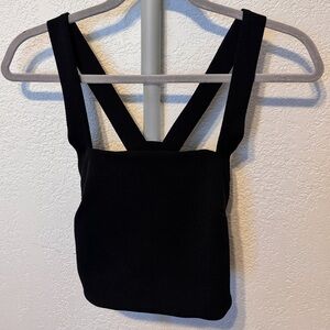 Black Lulus Crop Tank Top